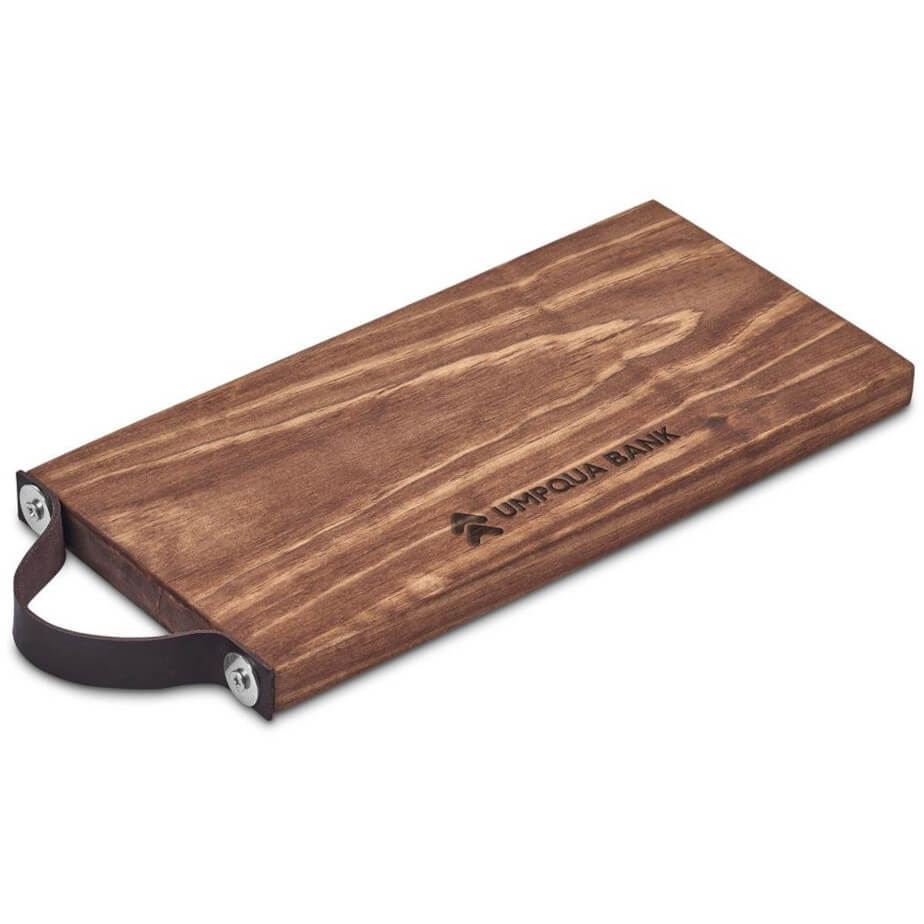 Serendipio Small Team Time Wooden Tray with Leather Strap image